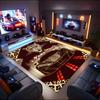 1PC Custom Name Leopard Sports Car Theme Floor Mat Ideal for Living Room, Game Rooms, Office, Bedroom,Floor Mat Playful Design