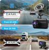 4K Front & 2K Rear Dash Cam with 3.0' IPS Screen, App Control, G-Sensor, Night Vision, Loop Recording, 64GB SD Card