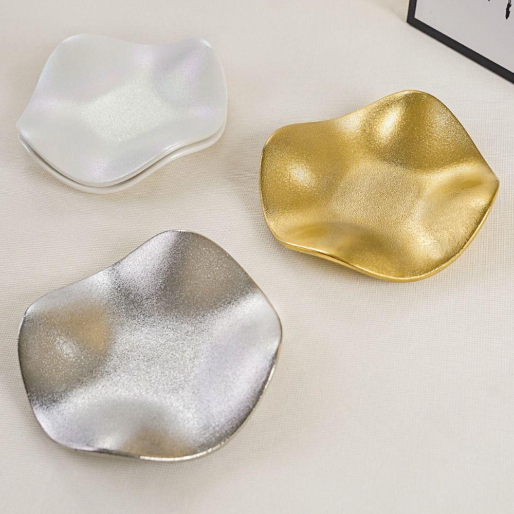 Flower Shaped Jewelry Display Tray Irregular Decorative Plate Storage Plate  Photography Props