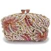 Sac de soirée pour femme à fleurs et diamants Sacs à main Nouveau Cristal Mariage de mariée Strass Pochette Sacs WHTUOHENG Sacs à main Pochette de soirée