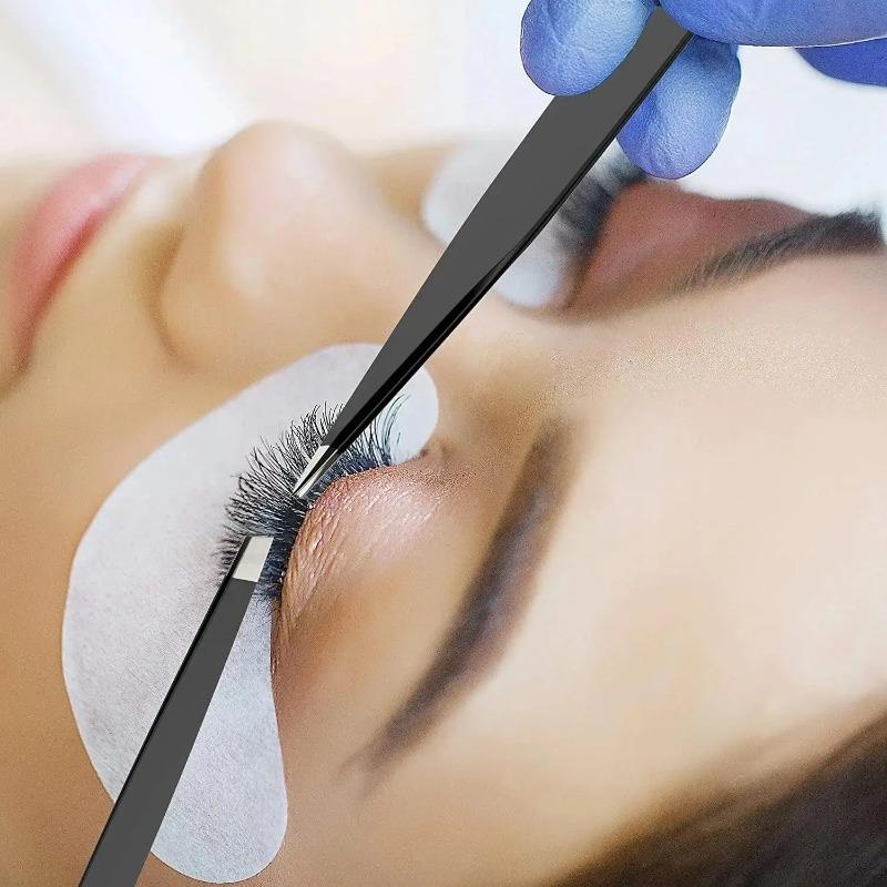 4-piece Tweezers Set Professional Stainless Steel Tweezers for Eyebrows Facial Hair Hair Removal Pliers, Makeup and Beauty Tools