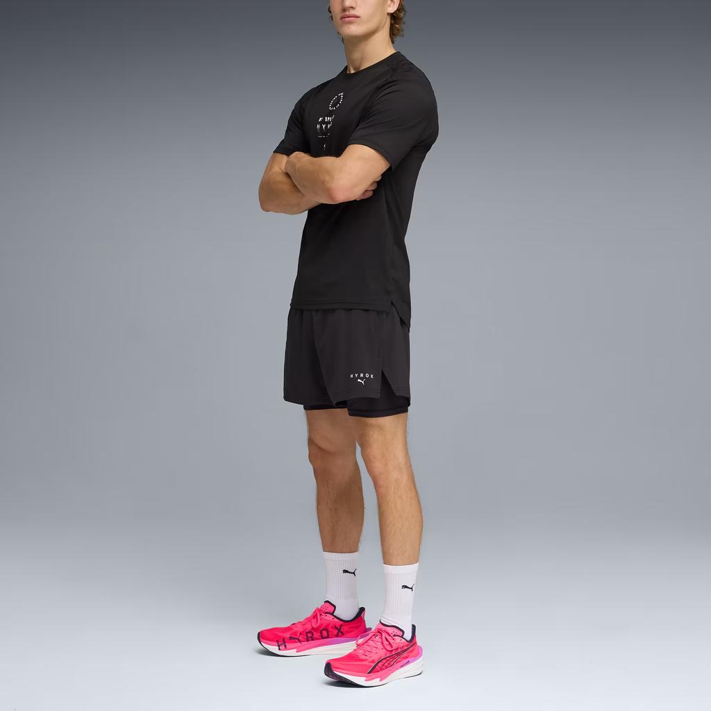 Puma X Hyrox Collaboration Breathable Lightweight Crew Neck Knitted Short Sleeve T-Shirt Men Tops 528567-01