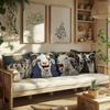Pillow Covers 4 Pieces Goat Pattern Cushion Case Throw Pillow Case for Family Friends Sofa Living Room Bedroom Indoor Winter