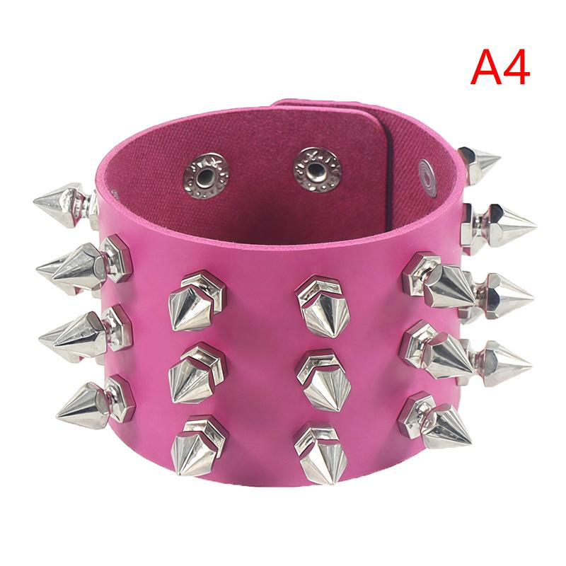 Pulseira de Couro PU com Tachas Punk Rebites Pontiagudos Punho Pulseira de Pulso Retrô Rock Rebite Pulseira de Pulso Enrolável Pulseira Ajustável com Pontas