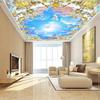 Ceiling Blue Sky Mural 3d Sky Ceiling Wallpaper For Bedroom Living Room Wallpaper Of Sky
