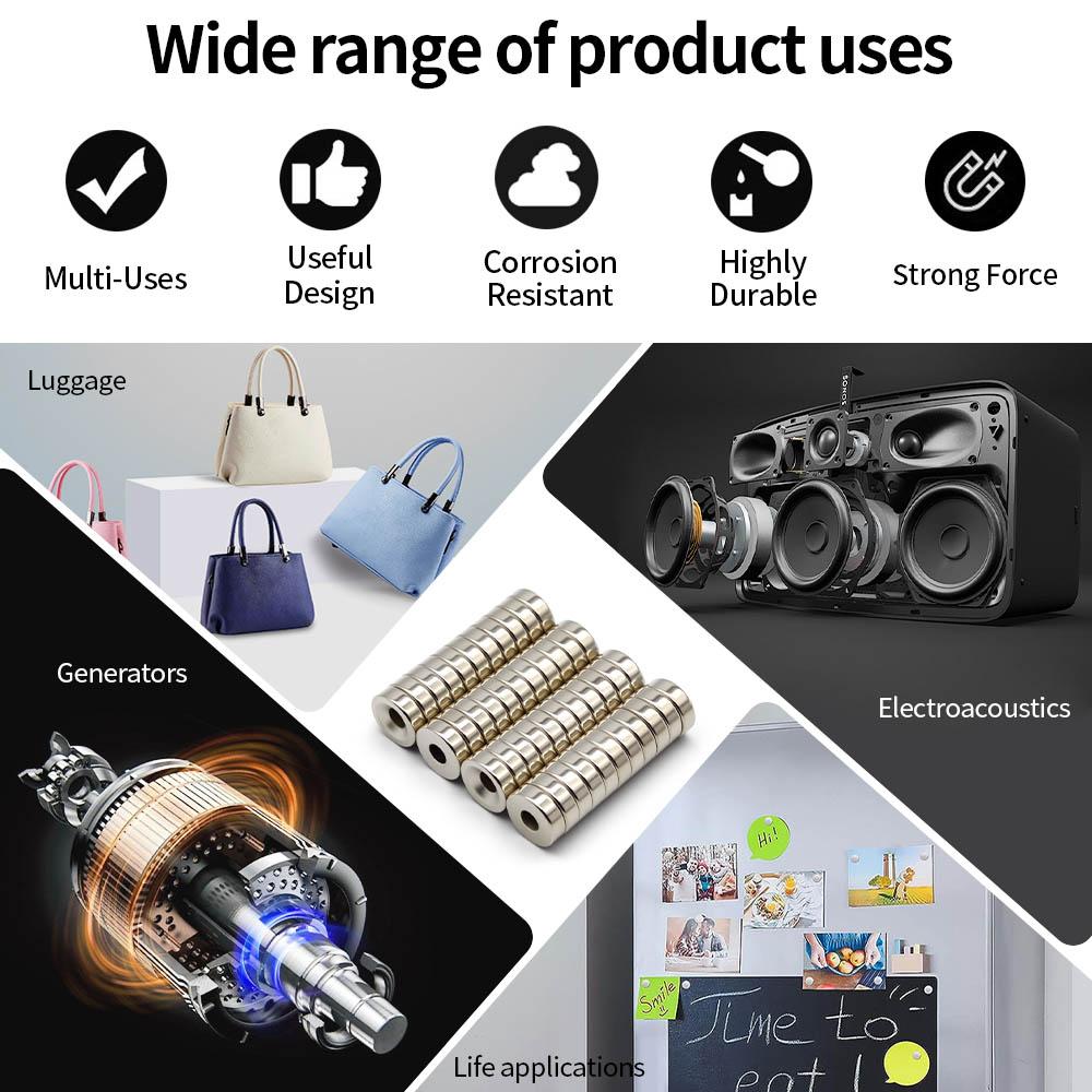 15x5-5mm Super Strong Neodymium Magnet N35 NdfeB Permanent Magnetic imanes Round With Holes Powerful Magnets Refrigerator Magnet