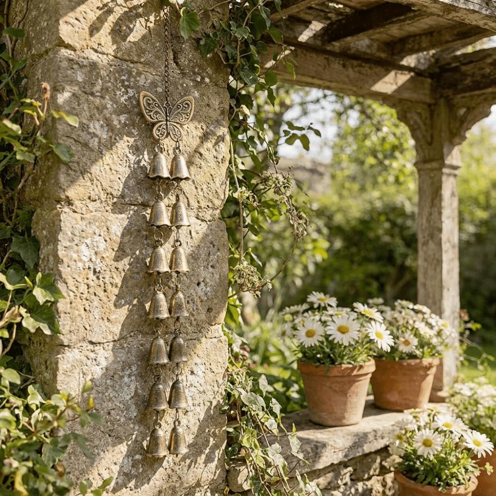 Vintage Hanging Wind Chime Country Style Metal Courtyard Bell Home Decor Retro Pendant  Wall
