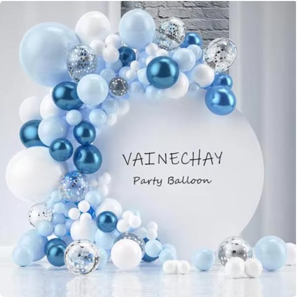 Hot Selling Blue Frozen Theme Party Balloon Arch Kit Graduation New Year Decoration Girls Birthday Promotional Gift Balloons Set