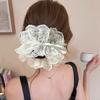 Adjustable Embroidery Lace Double Layered Headband Hair Headband Ribbon Movable Floral Headband M4A0