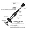Constant Force Espresso Tamper Stainless Steel 58.5mm 53mm 51mm Spring Loaded Coffee Tamper Ripple Base Constant Pressure