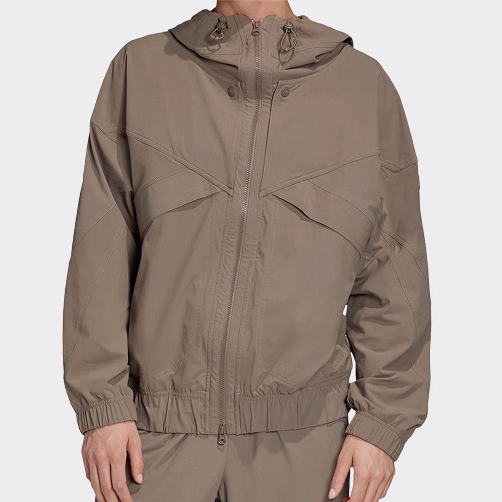 Adidas X Stella McCartney Collaboration Outdoor Sports Leisure Training Hooded Zip-Up Jacket Women Jackets Brown GC9203