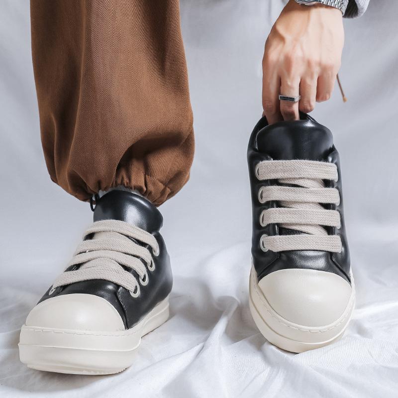 Shoes Men's 2024 Autumn and Winter New Versatile Casual Shoes Niche Trendy Shoes Bread Shoes Low-top Korean Version Board Shoes 6261-R