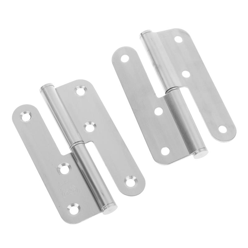 4 Inch Thick Stainless Steel Round Corner Detachable Hinge Bedroom Wardrobe Room Door Fireproof Flat Hinge