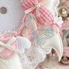 Lace Edged Badge Display Case Cat-Ear Shape Can Badge Cover Lightweight Badge Holder  Ita Bag