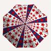 Starburst Pattern Automatic Folding Umbrella  8 Ribs, Durable Iron Frame, Bright Color Pattern Compact Travel Umbrella, Suitable for Outdoor