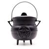 Cast Iron Cauldron With Pentagram 21x15cm