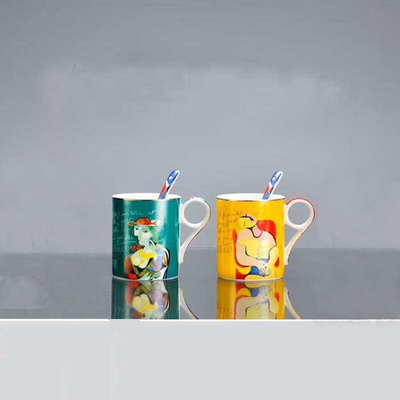 PICASSO Art Couple Ceramic Mugs Set