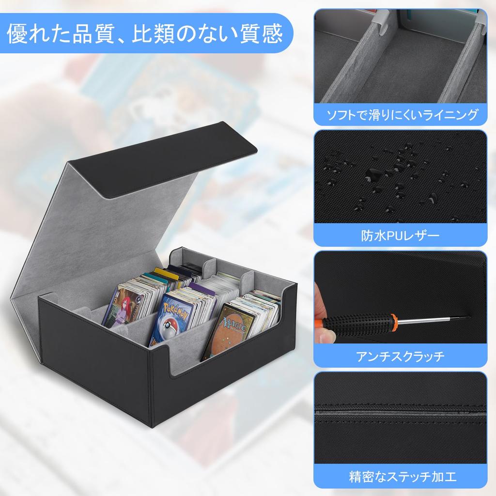 ZWSJLC Deck Card Large Card PU Trading Card Trading Card Storage Card Stopper with MTG and Various Card Case, Storage, Capacity, Case, Leather,