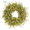 Artificial Garland Wreath: Decorative Faux Flower Ring for Home, Hotel, Wall, or Door