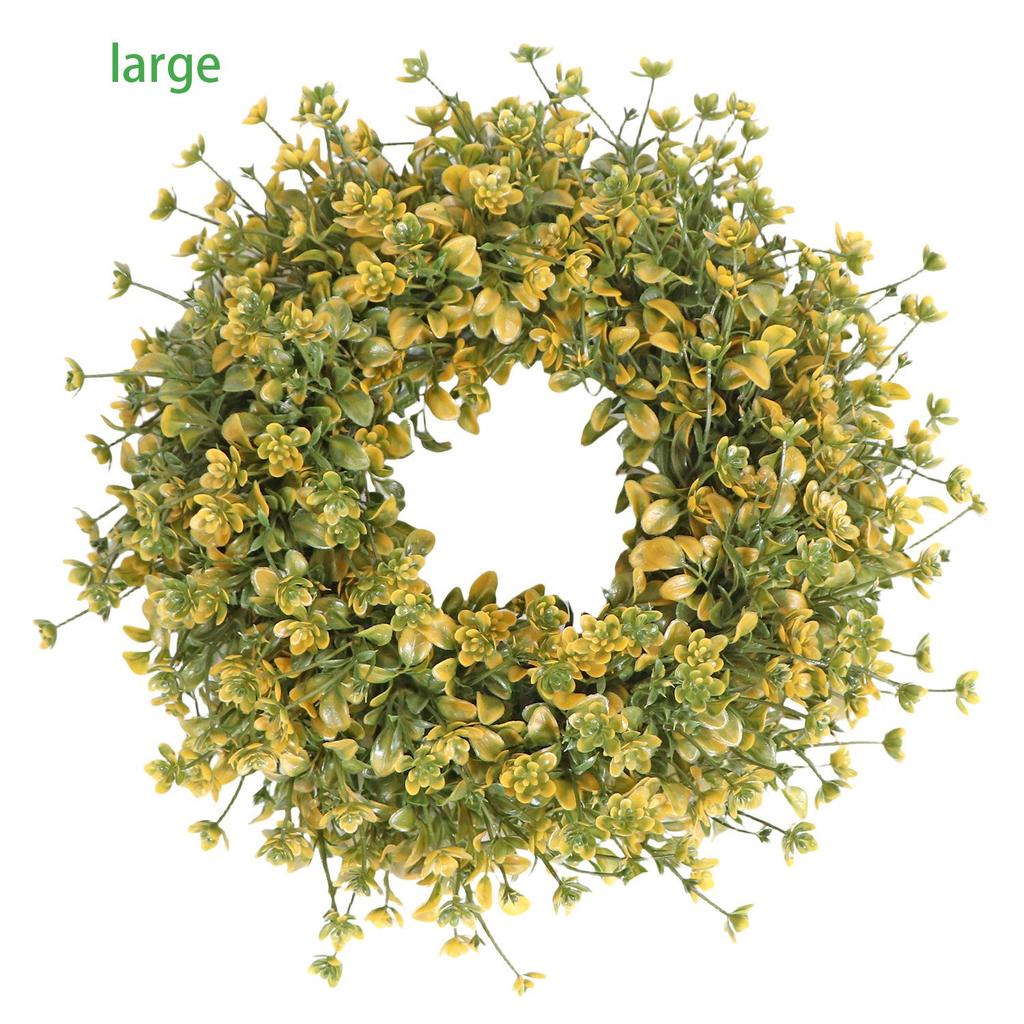 Artificial Garland Wreath: Decorative Faux Flower Ring for Home, Hotel, Wall, or Door