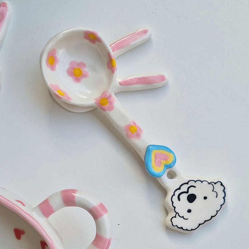 Deulkkot Ceramic Cloud Heart Spoon