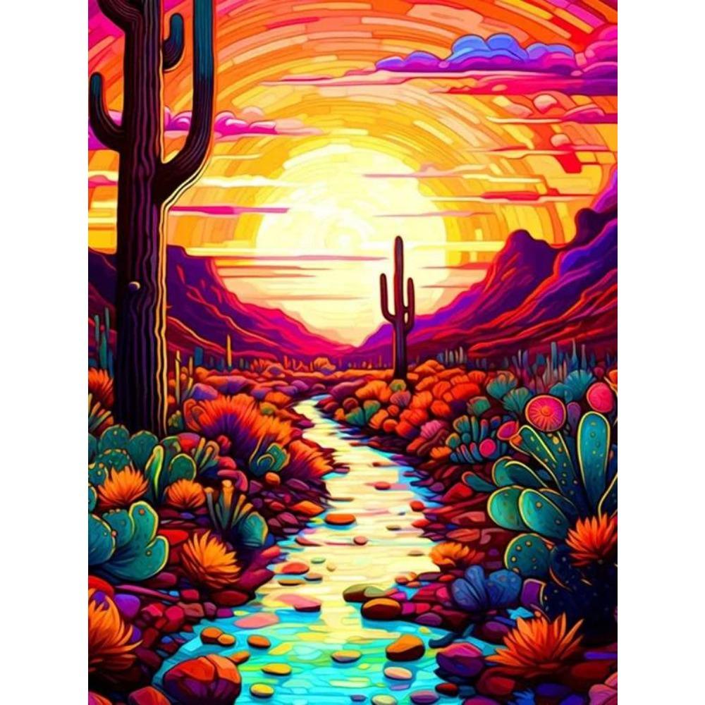 DIY Full Round Diamond Painting Cross Stitch 3D Animal Home Decorative Art Landscape Painting Diamond Painting 5d Diamond Art Painting