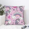 Pink Unicorn and Flamingo Pillow Case Retro Trendy Pillow Cover Comfy Pillowcases For Sofa Couch Bed Living Room