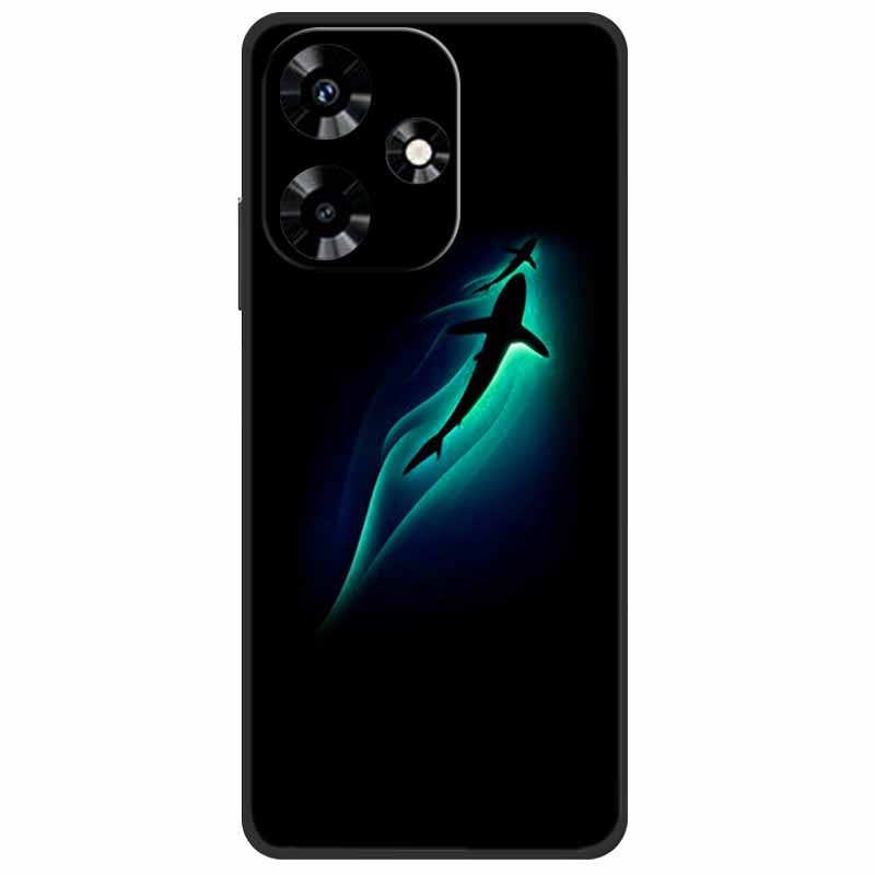 For Infinix Hot 30i NFC Case X669D Silicone Wolf Lion TPU Soft Fundas For Infinix Hot 30i X669C Hot30i 2023 Protector Black Capa