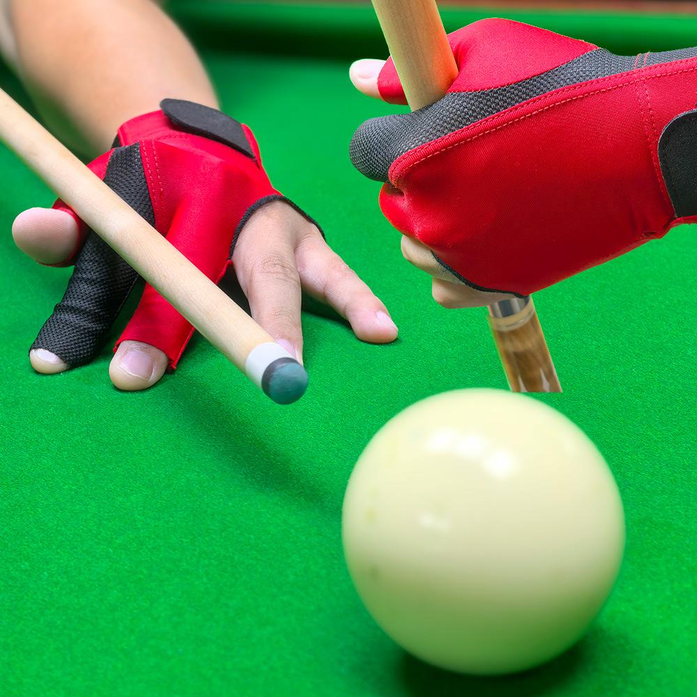 Universal Fingerless Non-slip Billiard Gloves, Elastic and Breathable, Fit Both Hands.