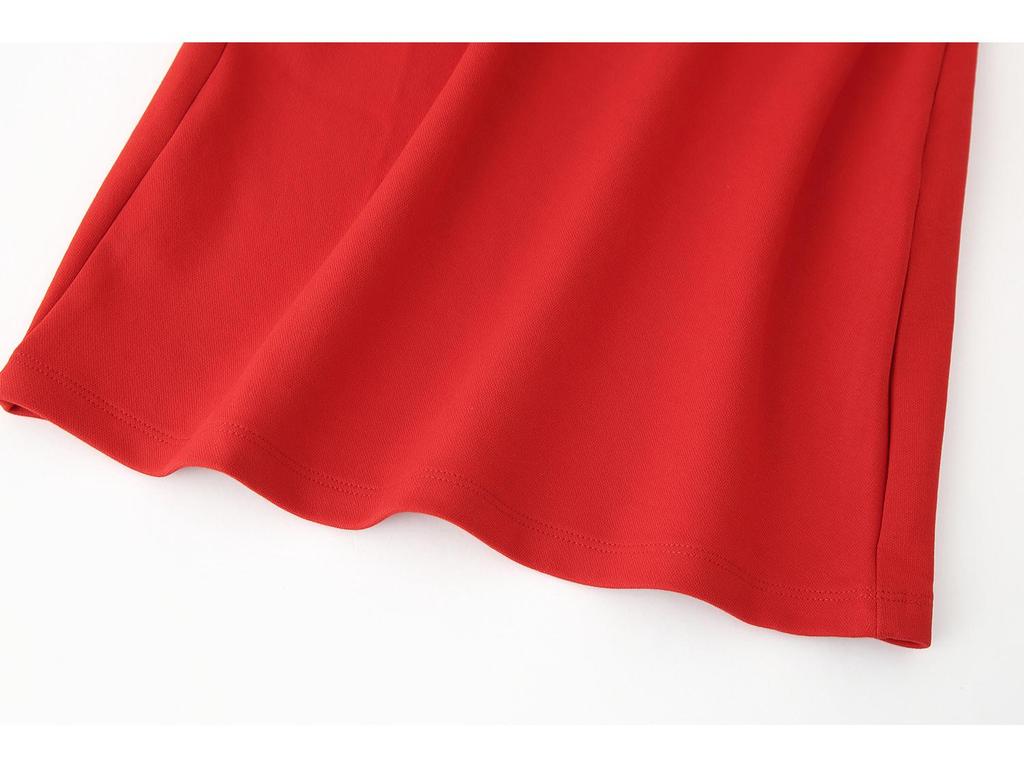 Spring 2025 Women's European & American Style Short Pleated Dress