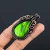 Green Flash Labradorite Pendant Gemstone Jewelry, 999 Copper Wire Wrapped Pendant, Handmade Jewelry Birthstone Pendant, Gift For Him