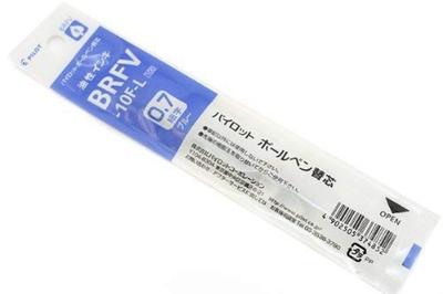 Pilot Ballpoint Pen Fine Point of Oil-Based Refills, (0.7mm), Blue, BRFV-10F-L (Pack 10)