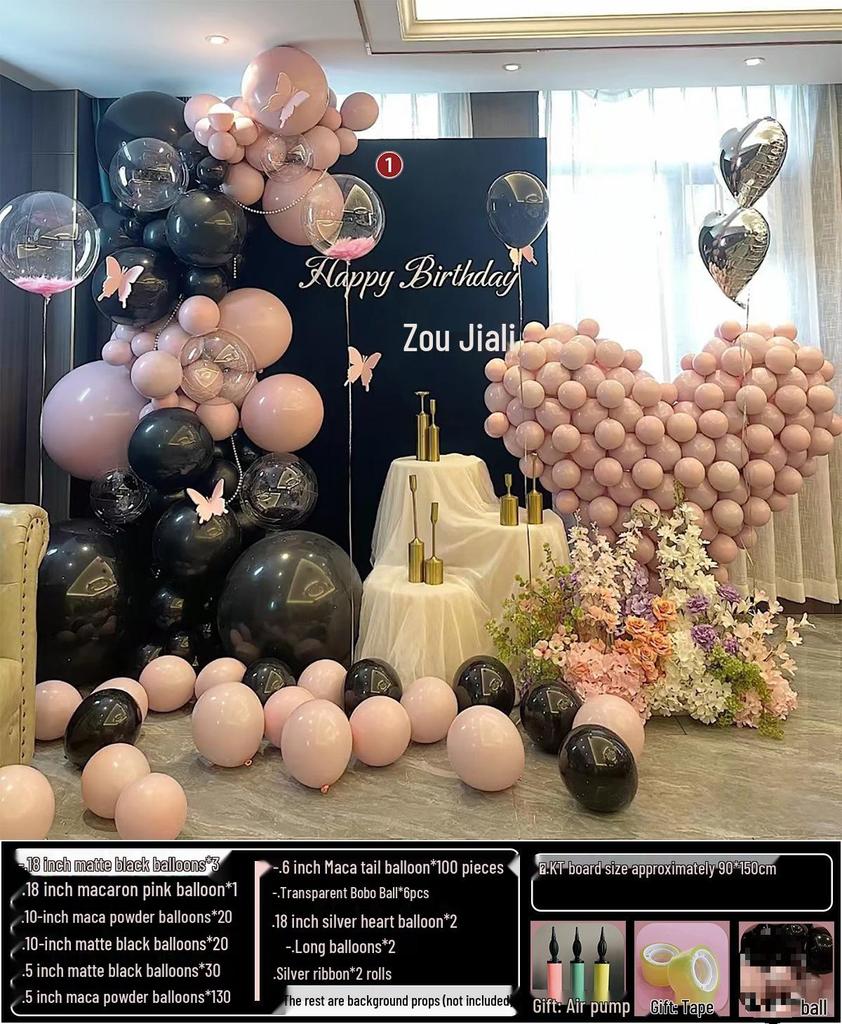 18th Birthday Party Decoration Set: Balloon Background Wall for Boys or Girls