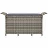 Garden Bench with Cushions Gray 116 x 46 x 57 cm Poly Rattan