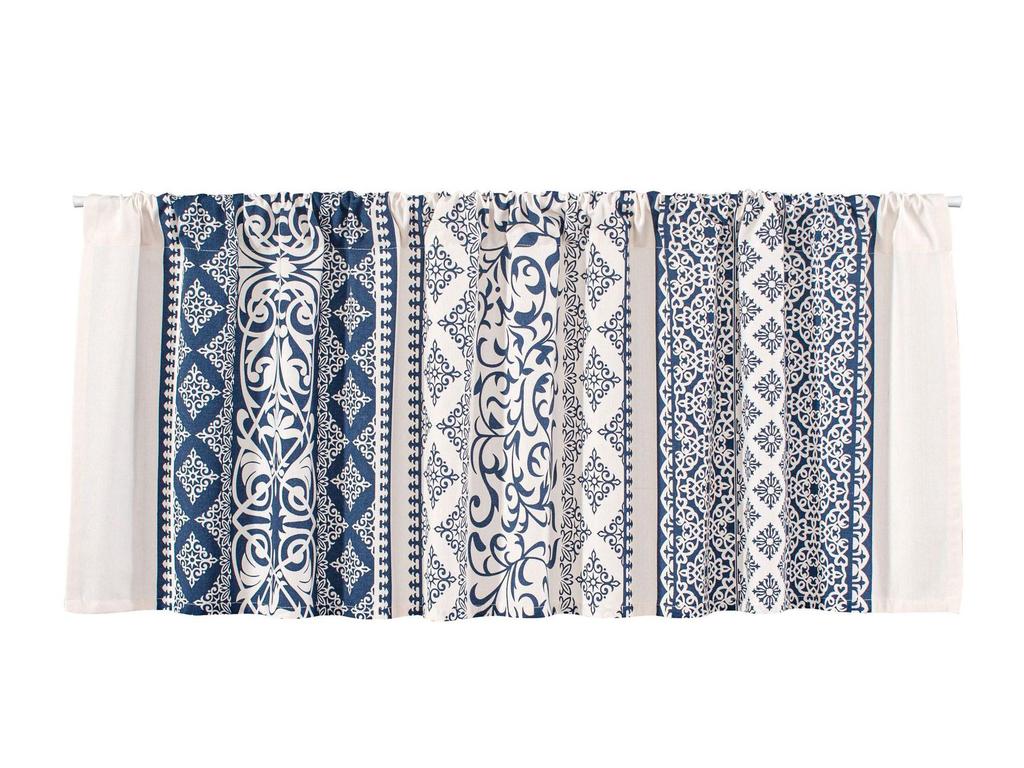 Yimanqiyun Blue Floral Window & Door Curtains, Coffee & Kitchen Washbasin Dustproof Cover