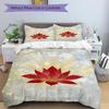3pcs Lotus Flower Print Duvet Cover Set - Machine Washable, Includes 1 Cover and 2 Pillowcases, No Core Included yy251013078