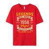 65th Birthday Legends Born In 1958 65 Years Old Unisexs Designer Clothes T Shirt Vegan