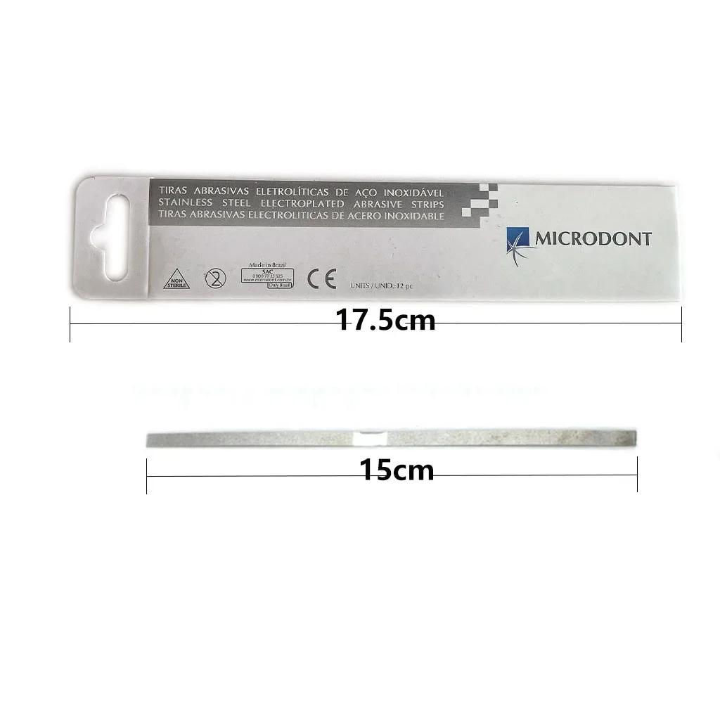 12 Pcs Dental Metal Polishing Stick Strip with Single Side of Alumina-Plated Sanding Surface 4mm Width