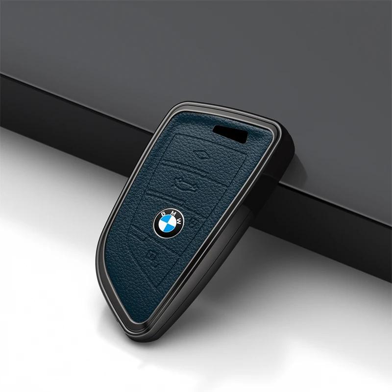 BBJH7 Car Key Case for BMW 216i F46 X1 X2 X3 X5 X6 GT 2 5 6 7 Series 3 4 Buttons Smart Keyless Remote Control Fobs Protector Cover