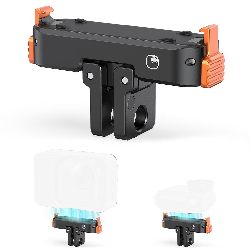 Magnetized Fast Release Folding Base Fit for Insta360 Fit for Go Ultra Dual 1 4 Inch Screw Hole Mount Lightweight
