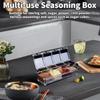 Transparent Four-Compartment Spice Box Highly Transparent Plastic Spice Box Set Suitable For Storing Salt And Sugar