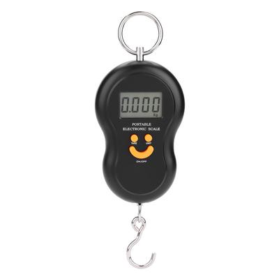 Balanza Digital Eléctrica Portátil de Plástico con Gancho para Pesca y Equipaje (Negro)