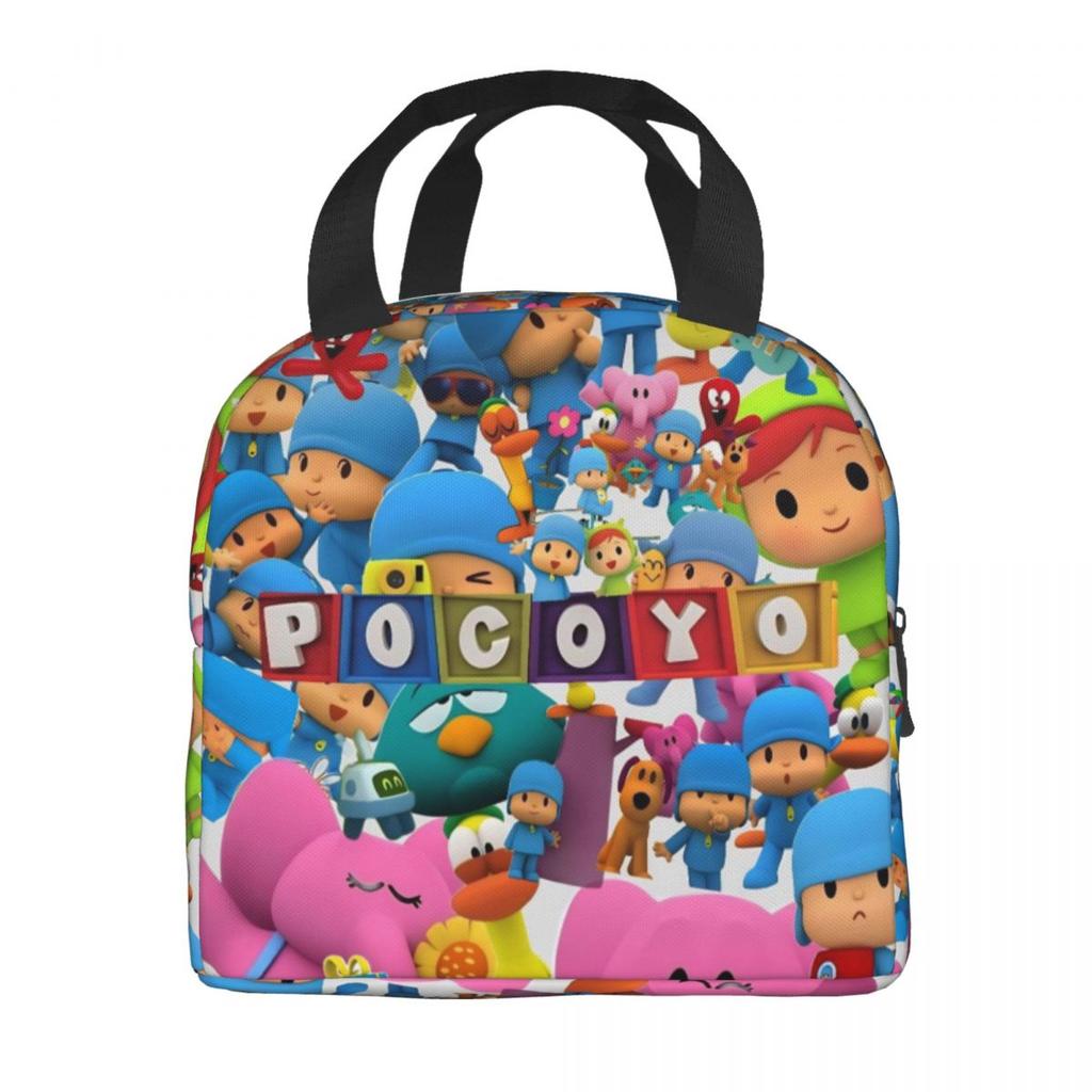 Pocoyoes Cartoon Comdy Accessories Insulated Lunch Bag For School Food Box Portable Thermal Cooler Lunch Boxes