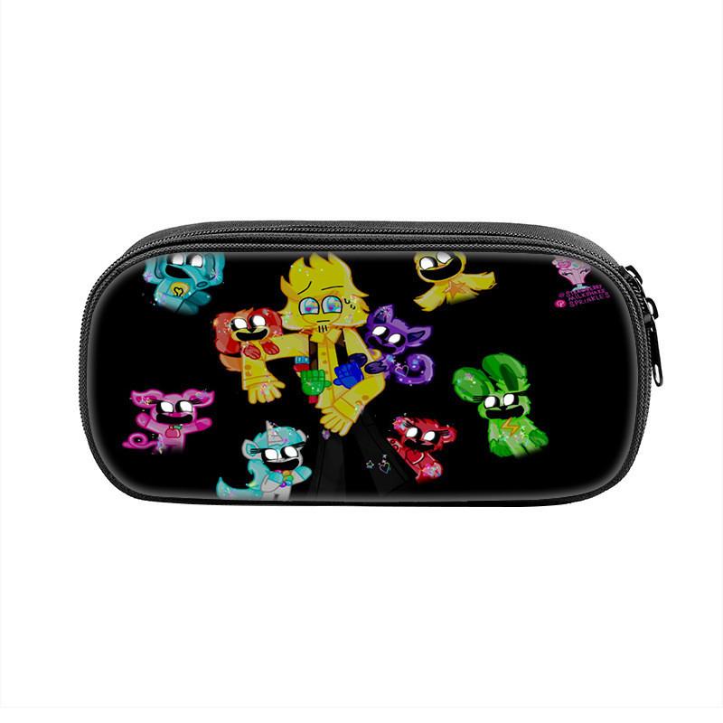 Smiling Critters Cartoon Pencil Case Nylon Kids School Supplies Storage For Children