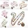 Amulet Pendant Catholic Rosary Virgin Mary Blessing Rosary Necklace Fashion Prayer Necklace