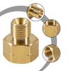 2 Stück Messing Gasadapter Konverter Gasleitung Adapter Rohrverbinder 1/4 x 3/8 Zoll Schlauchverschraubungen Verbinder für Gasherd