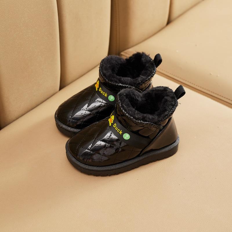 Bottes de neige pour enfants Bottes d'hiver pour filles nouvelles chaussures en coton imperméables et en velours bottes pour enfants chaussures d'hiver pour hommes