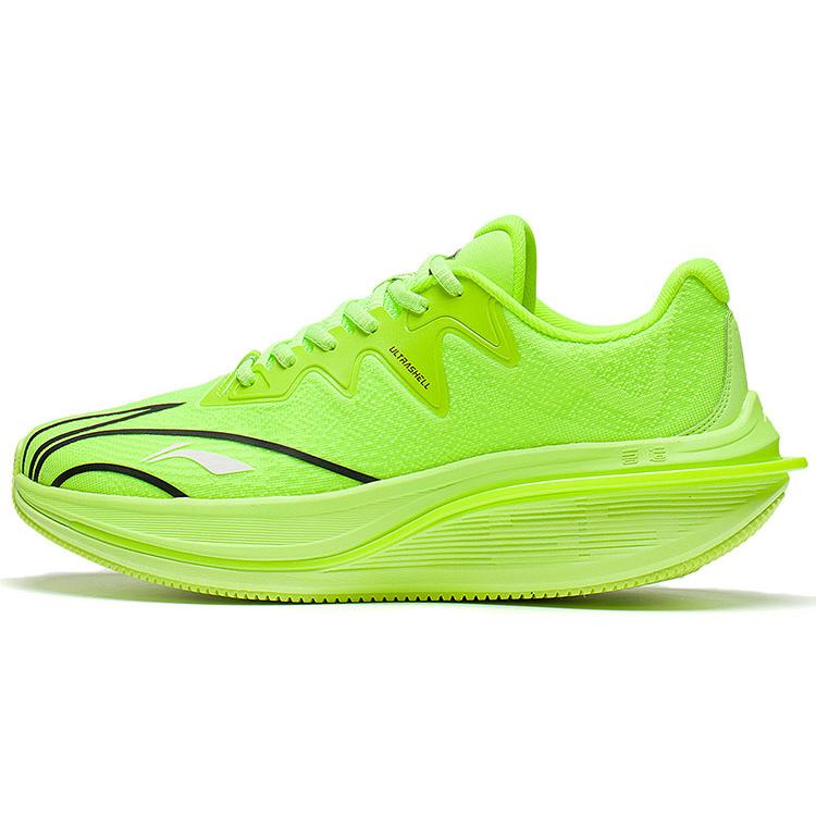 New LiNing WuShi 5S 2.0 Running Shoes Cushioned Slip Resistant Low Top Running Shoes Men's Fluorescent Vanilla Green ARSS043-4