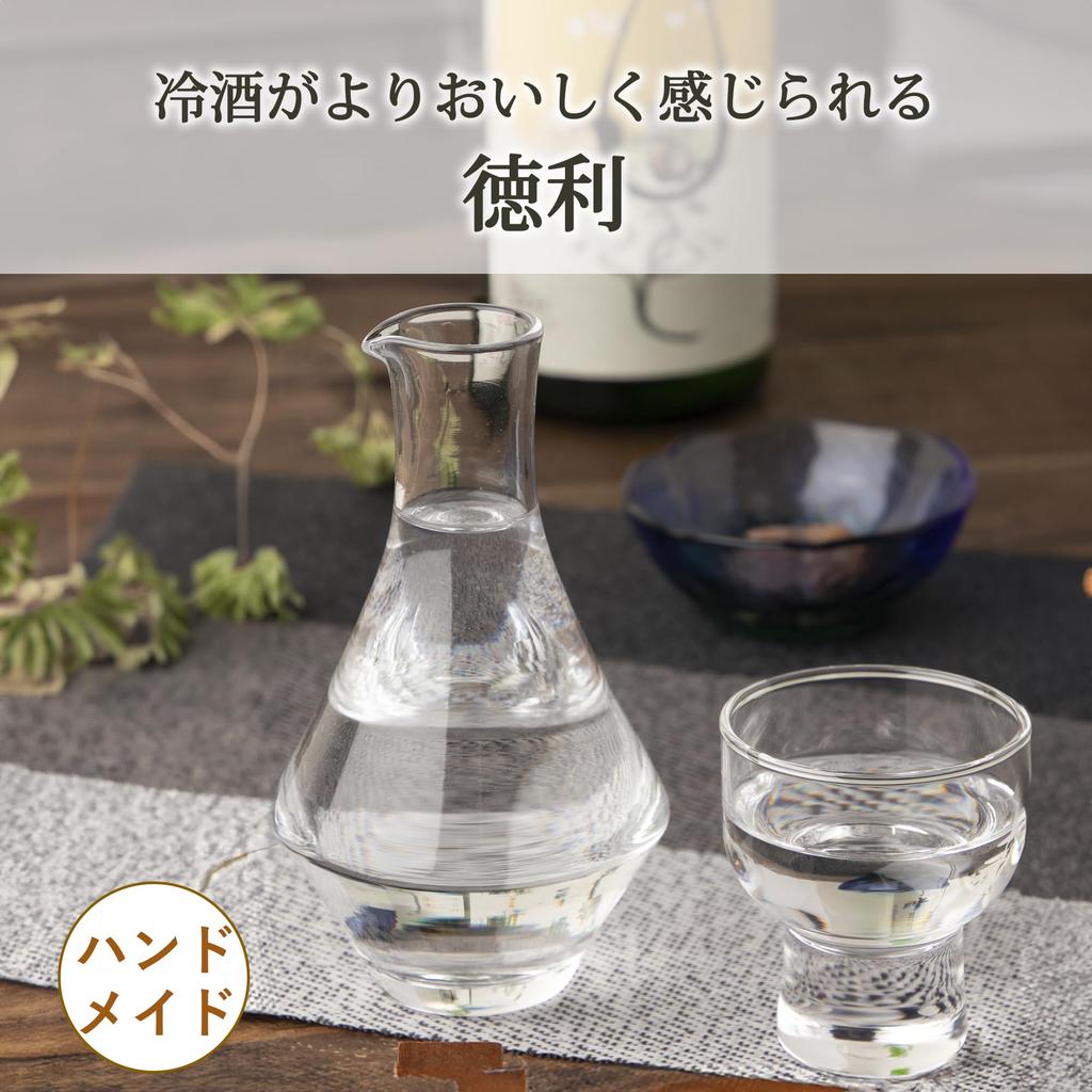 Toyo Sasaki Glass Sake Bottle, 195ml, Made in Japan, Carafe, 63703