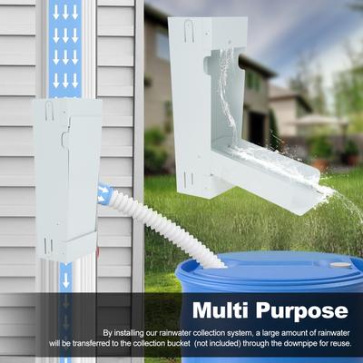 System zbierania wody deszczowej Zestaw rozdzielacza beczek na deszczówkę Rura spustowa ze stali nierdzewnej Oddzielacz Raindrop